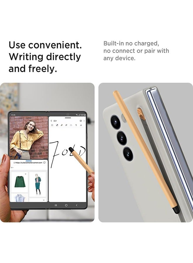 Samsung Galaxy Z Fold 5 Slim Case With Pen and Glass Screen Protector,Shockproof Protective Case (Light Grey) - Image 3