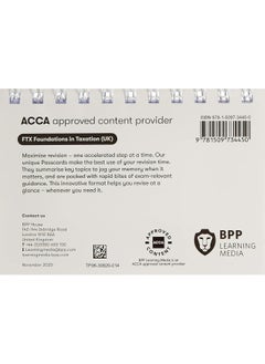FIA Foundations in Taxation FTX FA2020: Passcards  - Image 3