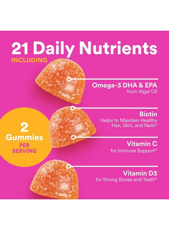SmartyPants SmartyPants Teen Girl Multivitamin Gummies - Improved Formula: Omega 3 (DHA/EPA), Vitamin C, D3, B12, Vitamin A, K & Zinc, Biotin to Support Hair, Skin & Nails, Gluten Free, 60 Count (30 Day Supply) - Image 4