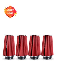 SPIDER COMBO 4 Piece High-Performance Washable Air Filter for Enhanced Engine Power and Acceleration  - Image 1
