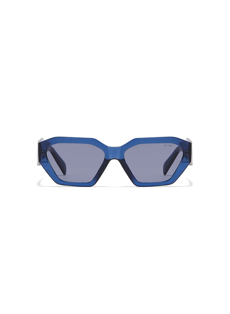 Blackout Theta,Women Sunglasses, Hexagon Sunglasses, UV Protection: UV400 (Blue,Blue)