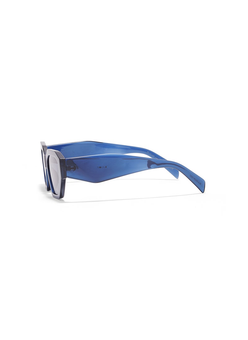 Blackout Theta,Women Sunglasses, Hexagon Sunglasses, UV Protection: UV400 (Blue,Blue)  - Image 3