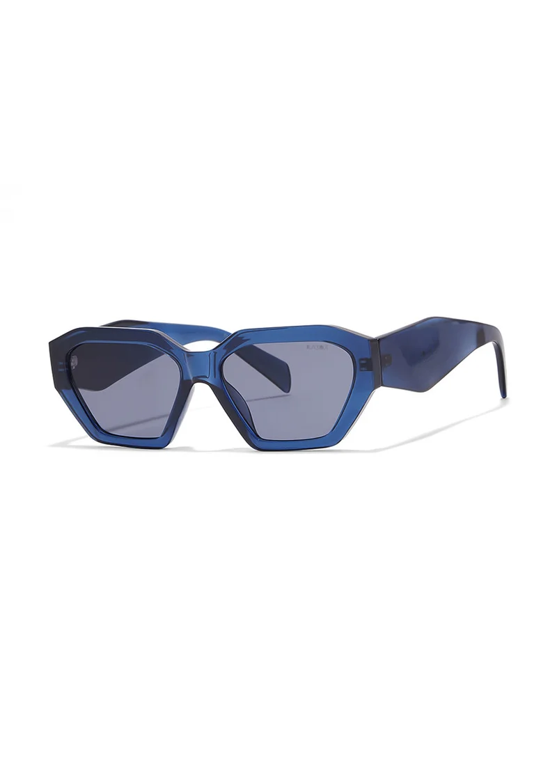 Blackout Theta,Women Sunglasses, Hexagon Sunglasses, UV Protection: UV400 (Blue,Blue)