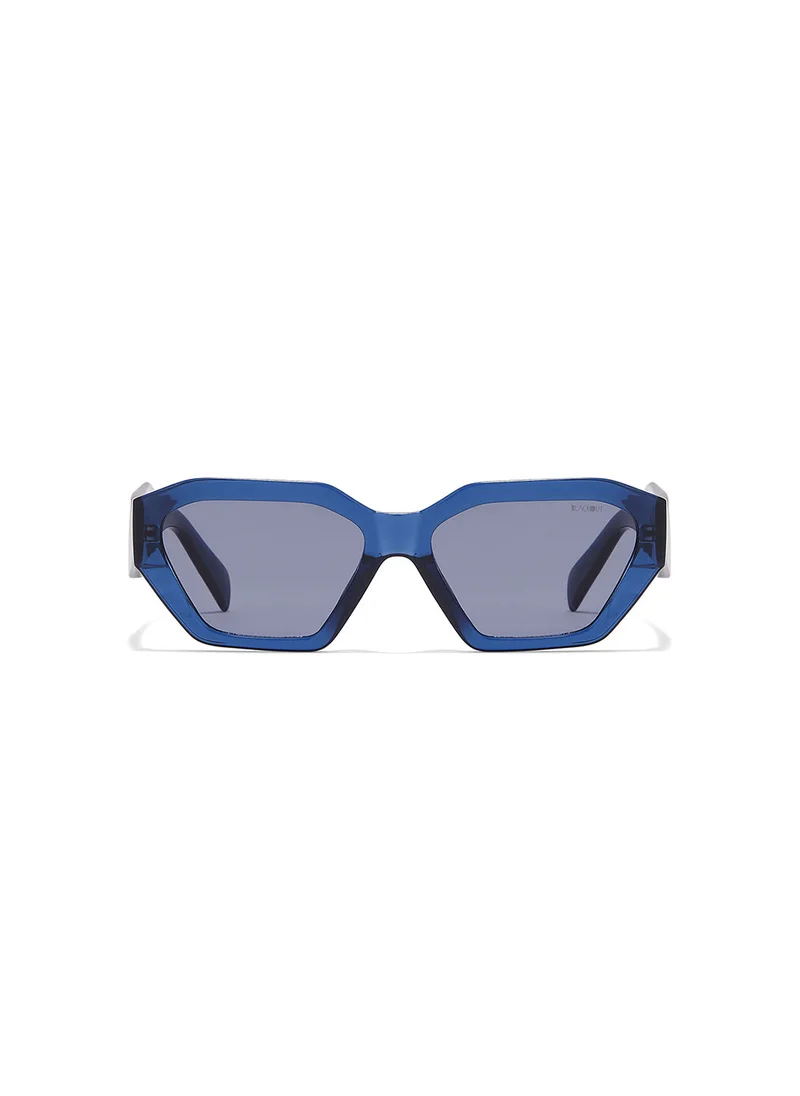 Blackout Theta,Women Sunglasses, Hexagon Sunglasses, UV Protection: UV400 (Blue,Blue)