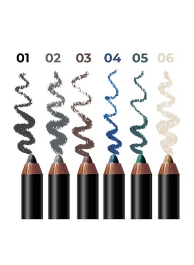 Paese Soft Eye Pencil Cocktail Smooth, Creamy Long Lasting Eyeliner Enriched with Vitamins A, C & E for Precise, Defined, and Intense Eye Looks 04 Blue Jeans Brown - Image 5