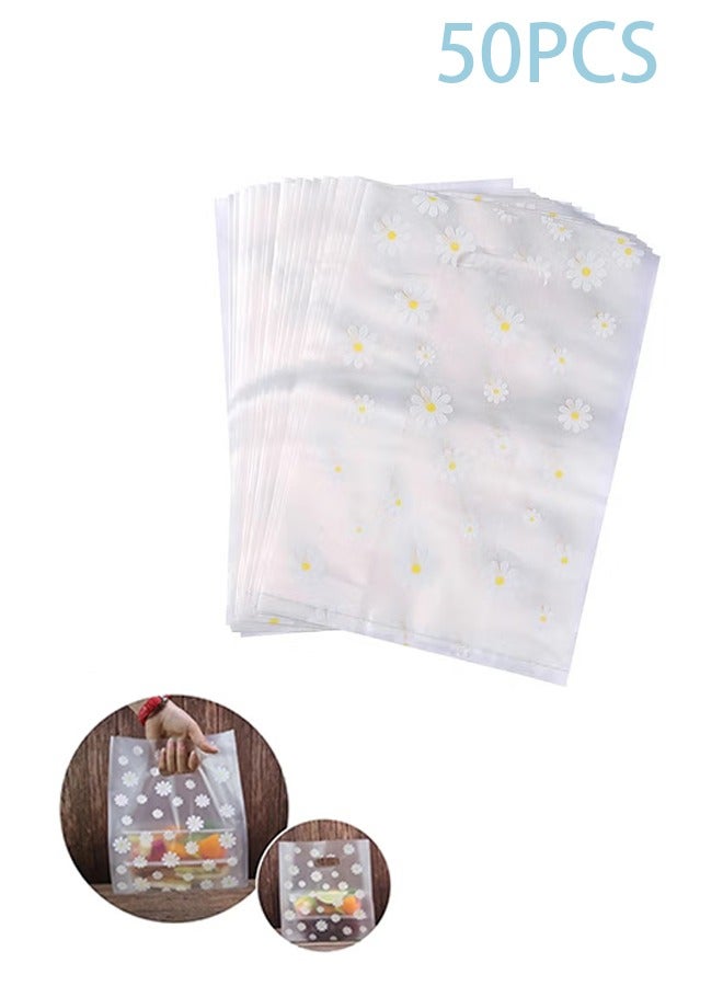 50-Piece Reusable Plastic Gift Bags with Handles for Wedding and Party Favors, Candy and Cake Packaging (18*10*25cm) - Image 1