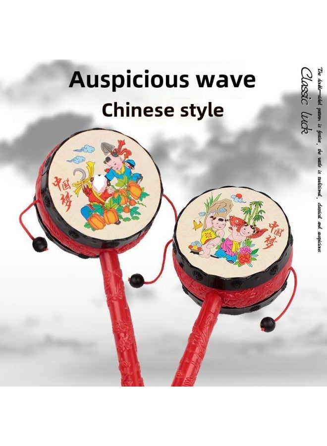 Rattle Children's Toys Hand Baby Toddler Toys Nostalgic Auspicious Direct One Wholesale-Color:Hot Combination 】-Specifications:Lucky Rattle - Image 3