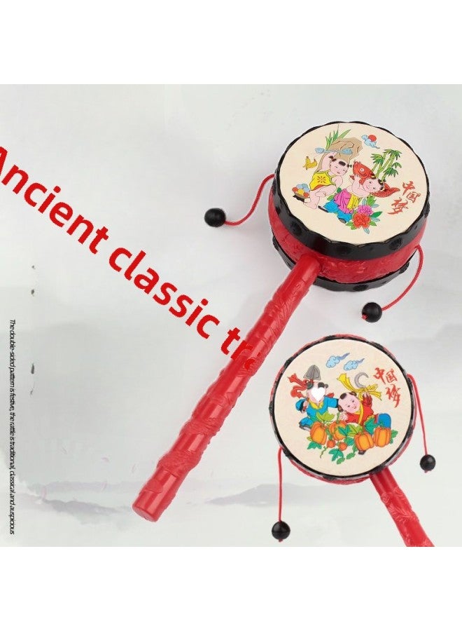 Rattle Children's Toys Hand Baby Toddler Toys Nostalgic Auspicious Direct One Wholesale-Color:Hot Combination 】-Specifications:Lucky Rattle - Image 2