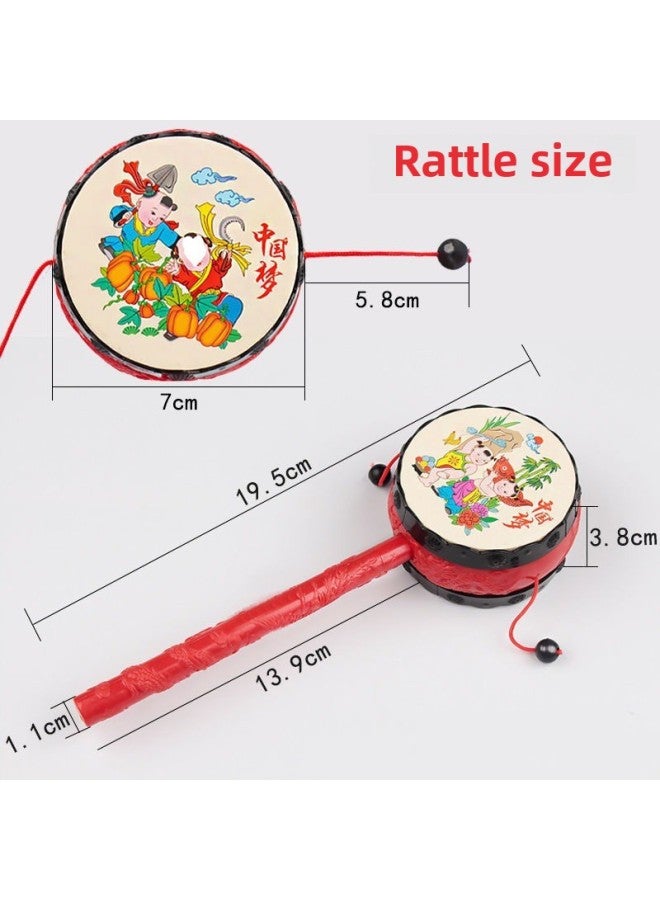 Rattle Children's Toys Hand Baby Toddler Toys Nostalgic Auspicious Direct One Wholesale-Color:Hot Combination 】-Specifications:Lucky Rattle - Image 5