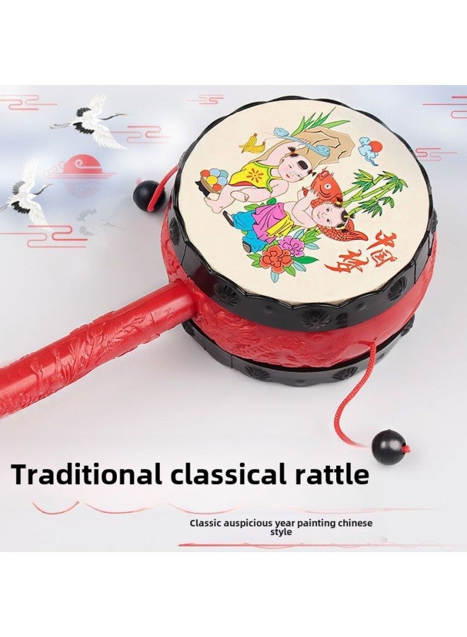 Rattle Children's Toys Hand Baby Toddler Toys Nostalgic Auspicious Direct One Wholesale-Color:Hot Combination 】-Specifications:Lucky Rattle - Image 4