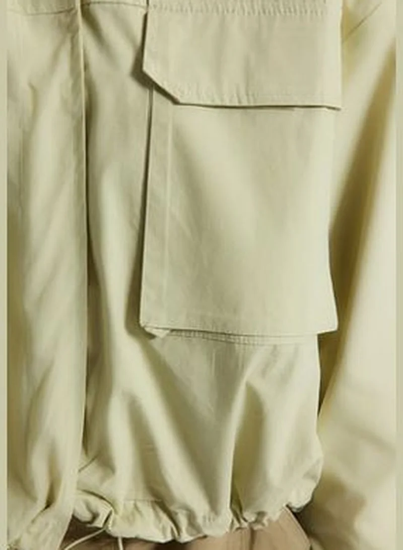 trendyol Light Khaki Oversize Thin Jacket Coat TWOSS23MO00081