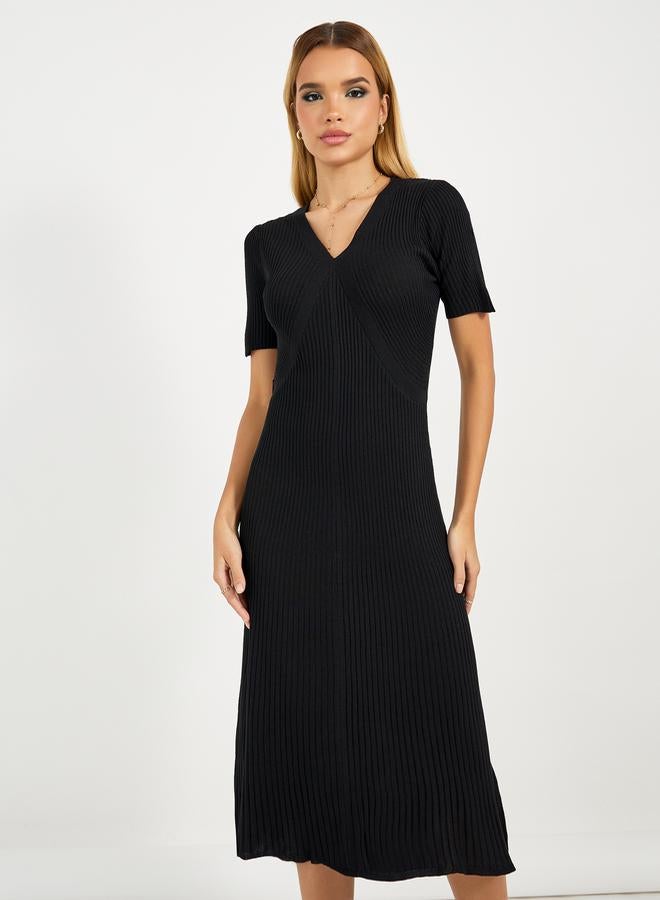 Styli Ribbed Midi Dress - Image 2