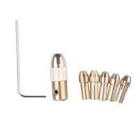 REES52 REES52 Drill Chuck Brass 05mm35mm Small Electric Bit Collet Allen Wrench Set With Screw - Image 3