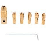 REES52 REES52 Drill Chuck Brass 05mm35mm Small Electric Bit Collet Allen Wrench Set With Screw - Image 1