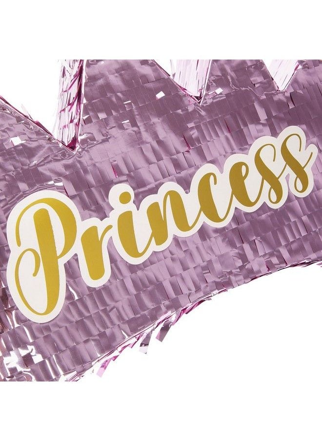 Blue Panda Small Princess Crown Pinata For Girls Birthday Party Supplies Princess Party Decorations Pink Foil (16 X 10.5 In)  - Image 5