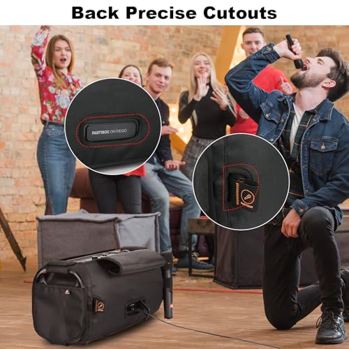 TXEsign Speaker Cover for JBL PartyBox On-The-Go and JBL PartyBox On-The-Go Essential Portable Party Speaker, Protective Speaker Case Mesh Slip Cover Speaker Replacement Sleeve - Image 4