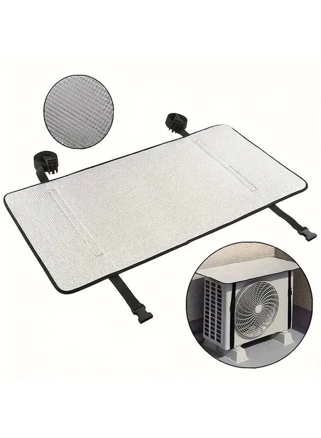 1pc Easy Install Outdoor AC Sunshade Cover Windproof Heat Resistant Air Conditioner Protector No Tools Needed Weatherproof Insulation for All AC Units Modern Aesthetic Durable Material - Image 2