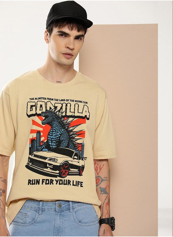 Difference of Opinion Oversized Drop-Shoulder Graphic Print T-Shirt by Styli  - Image 1