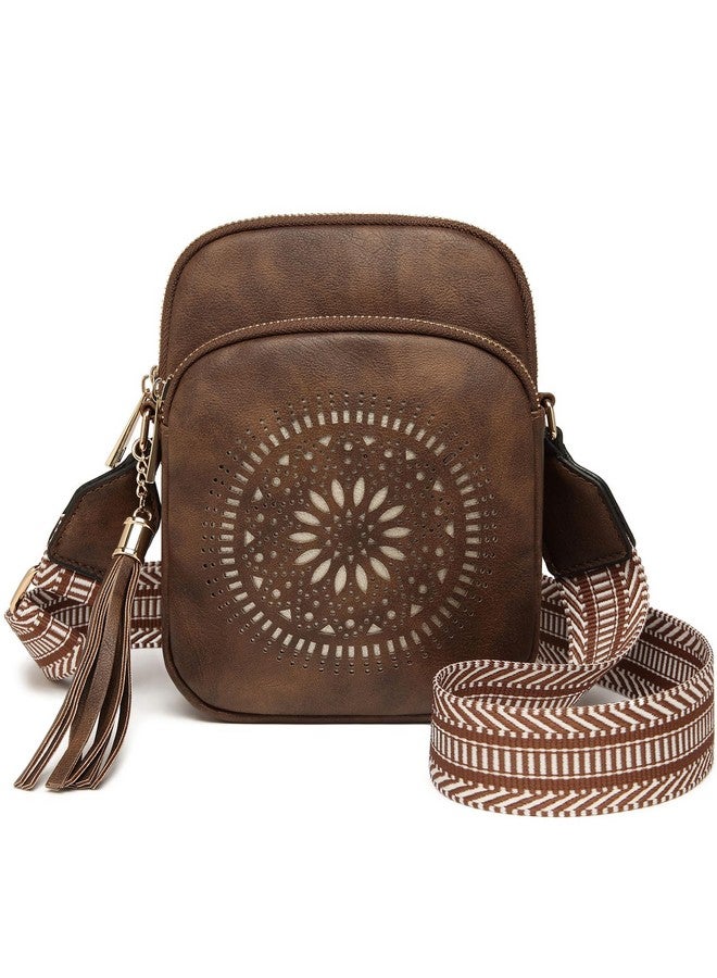 AFKOMST Triple Zip Crossbody Bags For Women Small Cute Cell Phone Purse And Boho Cross Body Handbagsvegan Leather - Image 1