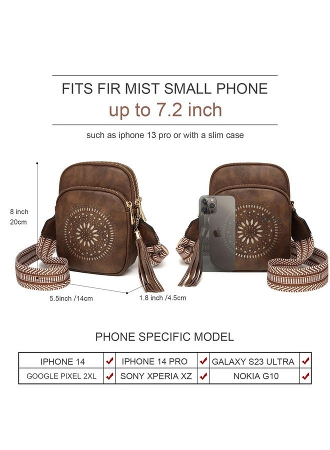 AFKOMST Triple Zip Crossbody Bags For Women Small Cute Cell Phone Purse And Boho Cross Body Handbagsvegan Leather - Image 5