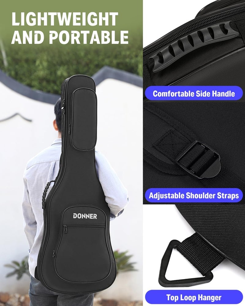 Donner 39 Inch Electric Guitar Bag Gig Bag - Padded Waterproof Nylon Case with Adjustable Strap - Image 5