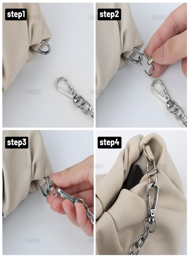 AUEAR, 5 Pack Silver Adjustable Metal Buckles for Chain Strap Bag, Links Connector Tiny Clip Shorten Length - Image 5