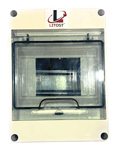 Litost Weather Proof IP-65 PVC MCB Box (Enclosure) 5 Way Against Water Splash - Image 1