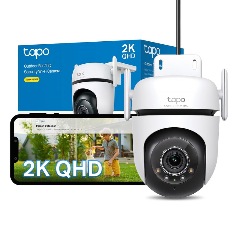Tapo C520WS 2K 4MP Pan/Tilt Outdoor Security Camera CCTV Camera - Image 1