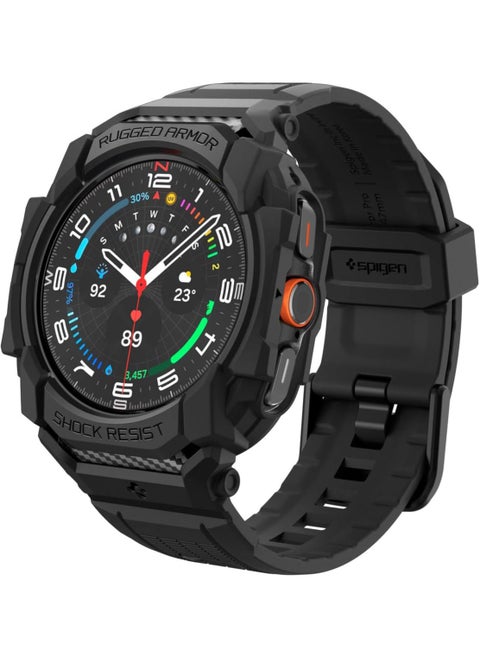 Rugged Armor Pro for Samsung Galaxy Watch Ultra 47mm Case with Band (2024) - Matte Black
