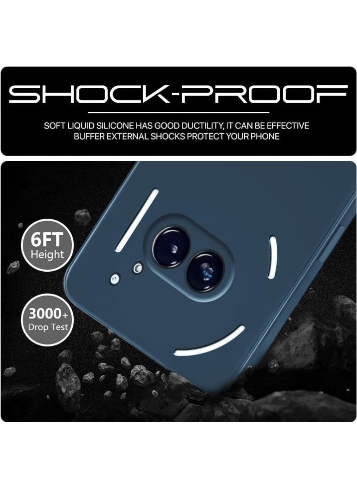 Case for Nothing Phone (2a) Black Cover Slim Fit Soft Back TPU Cover Flexible Silicone Matte for Nothing Phone 2a Blue - Image 5