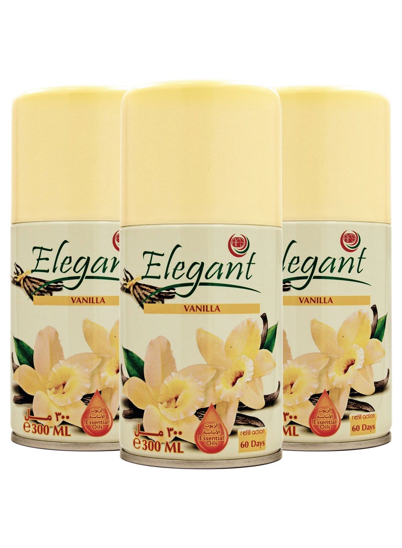 AFS Elegant 3 Piece VANILLA Automatic Refill Spray Set 300ml  - Image 1