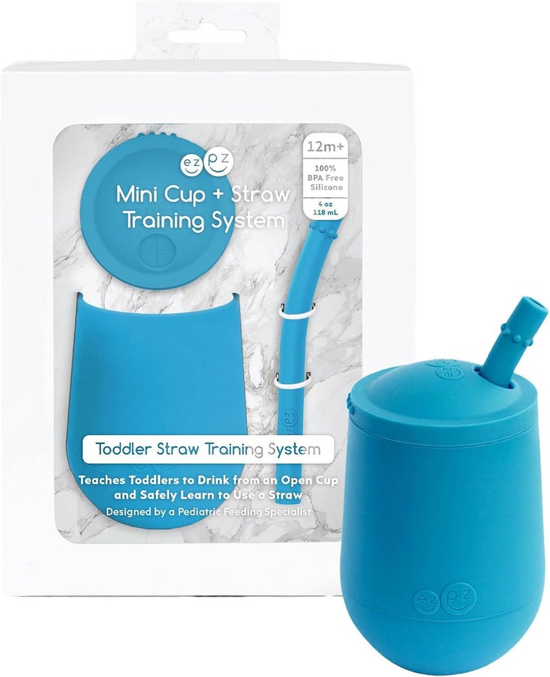 ezpz Mini Cup + Straw Training System for Toddlers - Image 1