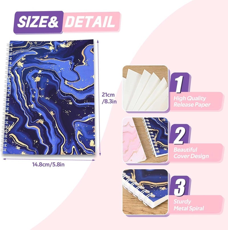 BetterJonny 2 Pcs Reusable Sticker Book Collecting Album Blank Sticker Storage Organizer Book A5 Size with 64 Sheets Release Paper for Collecting Stickers, Labels - Image 5