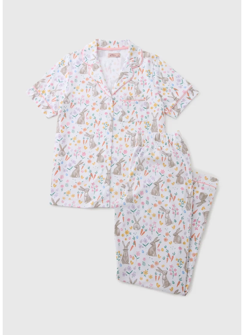 Matalan Cream Easter Bunny Pyjama Set