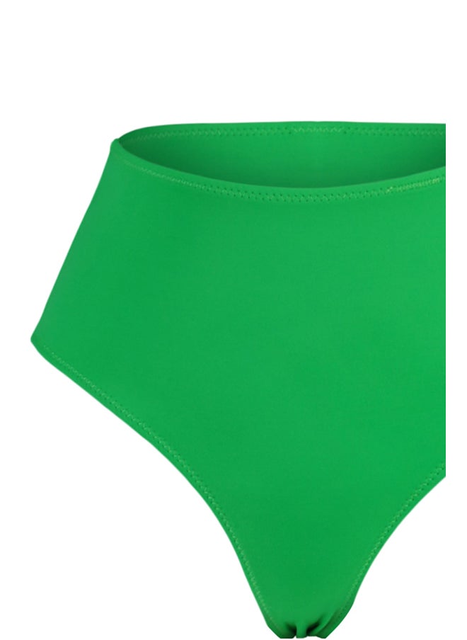 trendyol سروال بيكيني أخضر عالي الخصر TBESS21BA0057  - Image 4