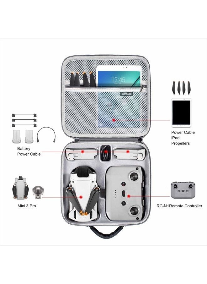 STARTRC - Mini 3 Pro Carrying Case, Portable Travel Bag for DJI Mini 3 Pro Drone Accessories(Mini 3 Pro & RC-N1 Controller) - Image 1