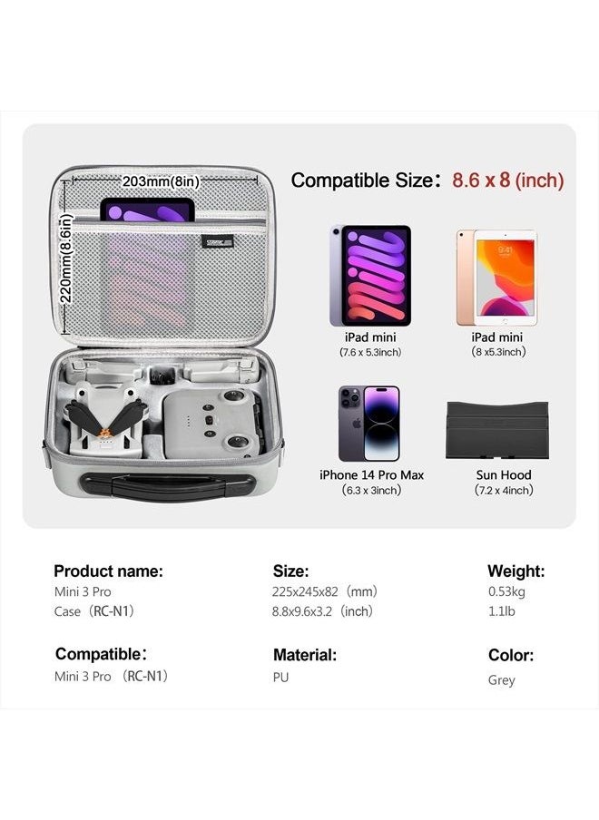 STARTRC - Mini 3 Pro Carrying Case, Portable Travel Bag for DJI Mini 3 Pro Drone Accessories(Mini 3 Pro & RC-N1 Controller) - Image 1