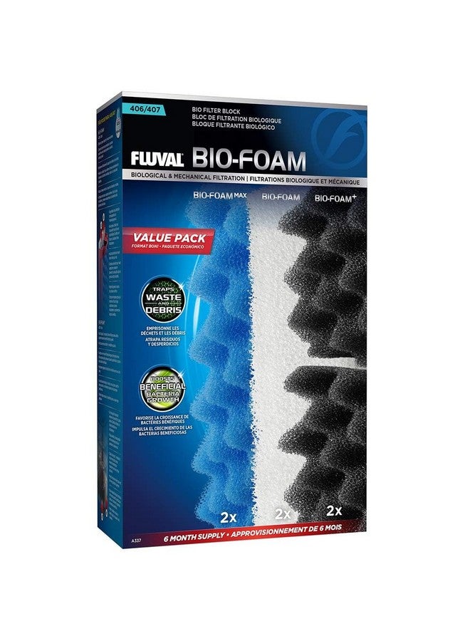 Fluval Fluval 406/407 Bio Foam Value Pack, Replacement Aquarium Filter Media  - Image 1