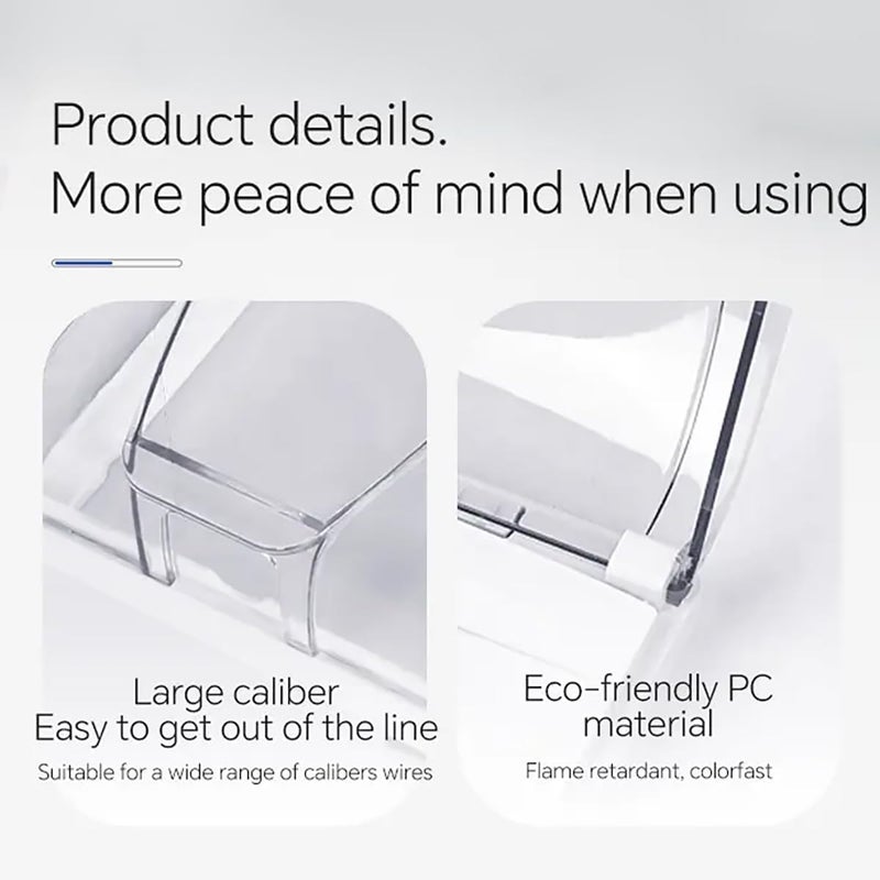مستودع الأدوات صندوق غطاء مقبس مقاوم للماء من ToolHouse (قطعتان)، واقي غطاء مفتاح حائط مقاوم للأطفال والغبار، صندوق حماية مخرج حائط لاصق، غطاء قلاب أمان للمقبس للاستخدام في المنزل والحمام والمطبخ - Image 3