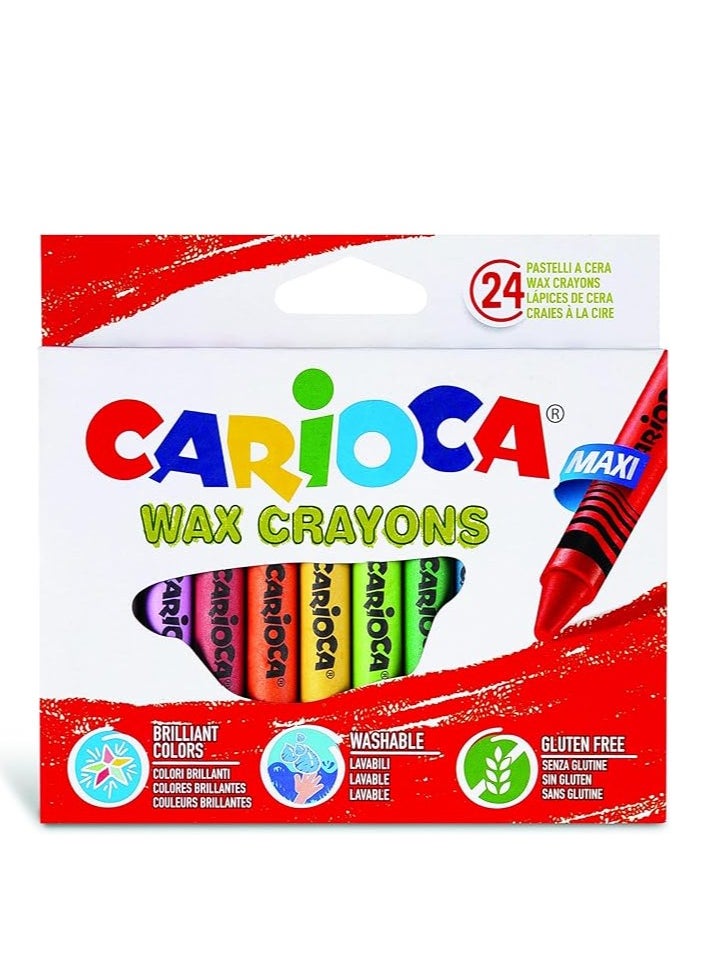carioca Wax Crayons 24pcs  - Image 1