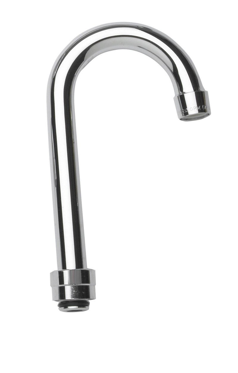 Krowne Royal Series 21427L HeavyDuty Gooseneck Spout Faucet with Double ORing Replacement Accessory for Commercial Kitchen Sink Food Preparation  05 GPM Aerator  312W x 612H Chrome Finish