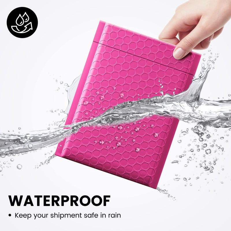 Fuxury Bubble Mailers 6x10" 100 Pack Pink Thick Padded Envelopes Usable Size 6x9" Mailing Envelopes Bubble Padded, Shipping Bags for Mailing,Packaging, Small Business, Boutique, Bulk #0 - Image 5