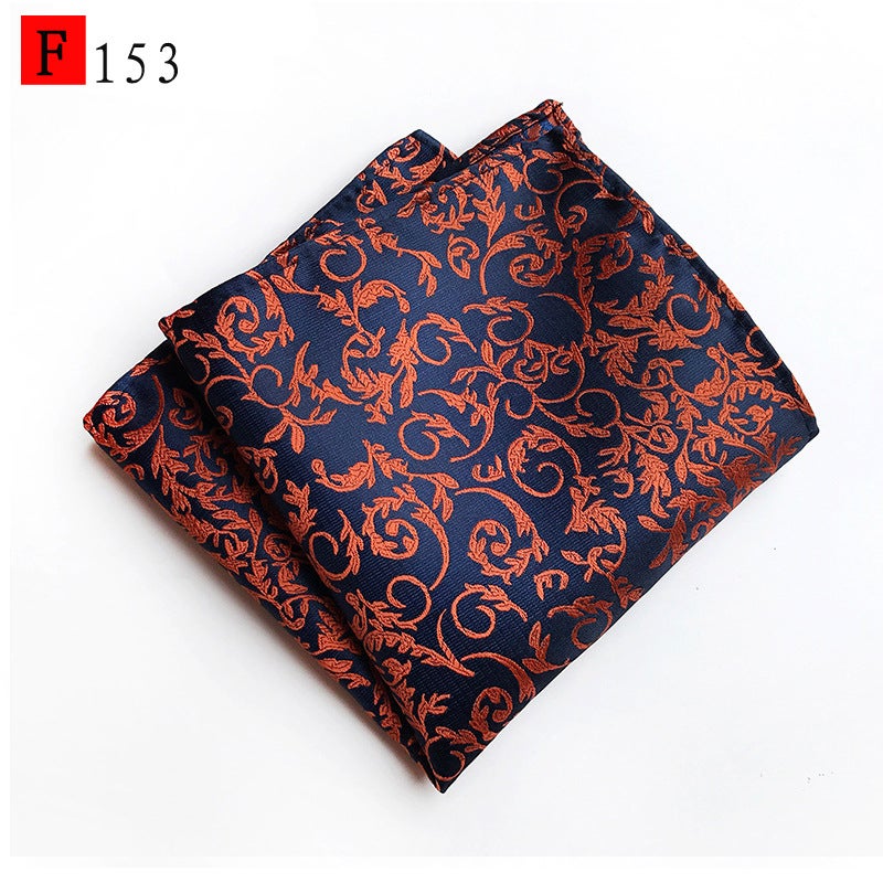Men'S Pocket Towel New Small Square Cashew Flower Striped Breast Towel Small Square Towel Handkerchief Towel - Image 1