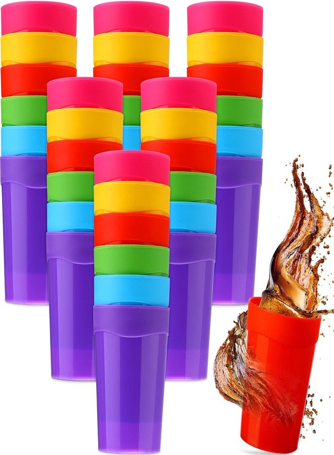Chengu 30 Pack Reusable 13.7oz Unbreakable Tumblers - Plastic Kids & Adults Cups - Break Resistant Water & Juice Tumblers for Parties & Events - 6 Colors - Image 1