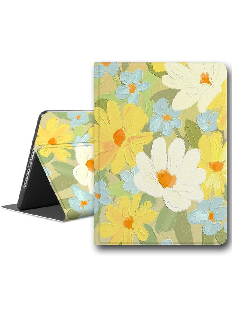 عام حافظة لجهاز iPad الجيل العاشر 2022 بحجم 10.9 بوصة، تتميز بالتشغيل/الإيقاف التلقائي، وتصميم متعدد الزوايا من الجلد الفاخر مع حامل للقلم. - Image 1