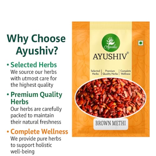Ayushiv Brown Fenugreek Seeds – Red Methi Dana (Lal Methi) 100 GM - Image 2