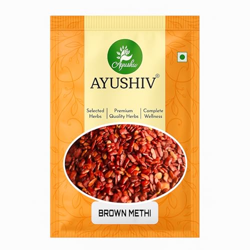Ayushiv Brown Fenugreek Seeds – Red Methi Dana (Lal Methi) 100 GM - Image 1
