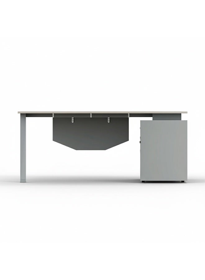 Neo Front Manager Executive Desk with File Cabinet, Large Office Desk L Shaped Computer Desk with Drawers and Storage Shelves, Business Furniture Desk Workstation for Home Office SM-BT1816 - Image 5