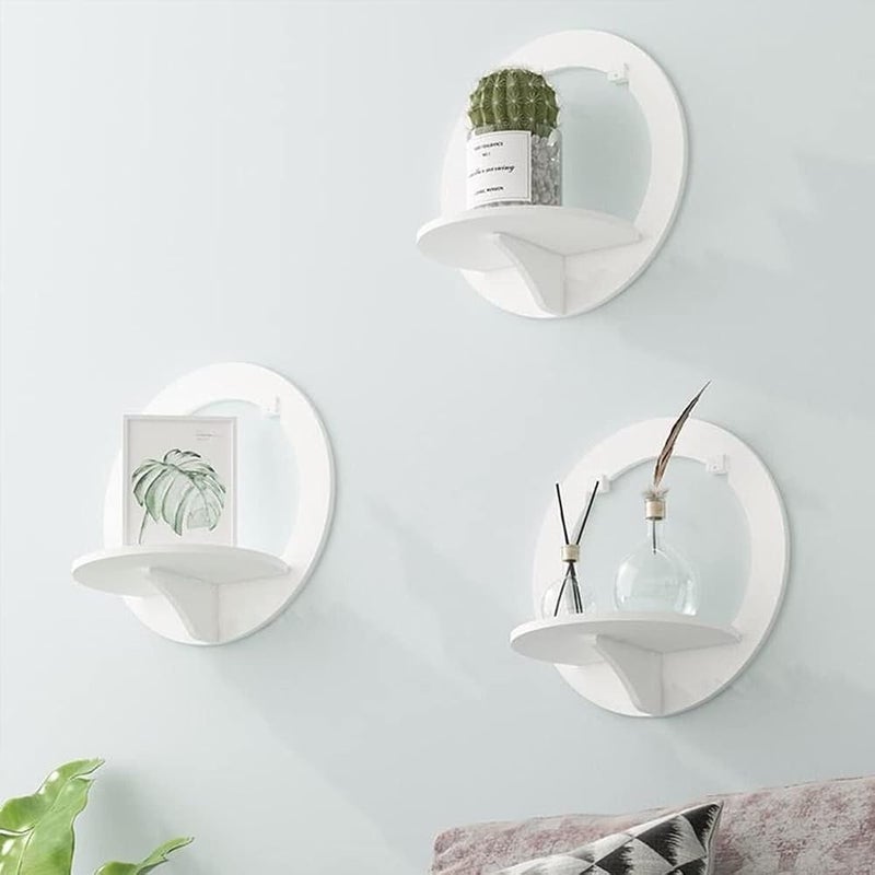 إكسفور مجموعة من 3 رفوف عائمة للجدران، سهلة التركيب، أبعاد 29x29x18 سم، رفوف من PVC بيضاء، عملية وزخرفية لغرفة الأطفال، غرفة المعيشة، غرفة النوم، وأكثر - Image 4