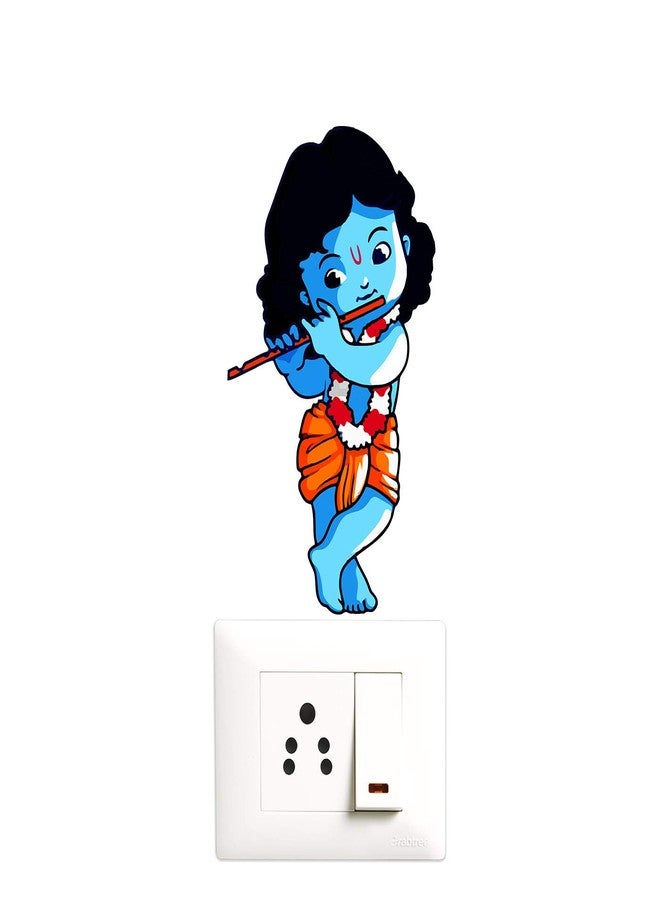 Decopix 'Lord Ganesha - Lord Krishna - Baby - Playing- Musical - Instruments - Decorative Wall Sticker Combo Pack for Switch Panel Board, Laptop, Fridge.' - Sm4047 (PVC Vinyl - Set of 6) - Image 3